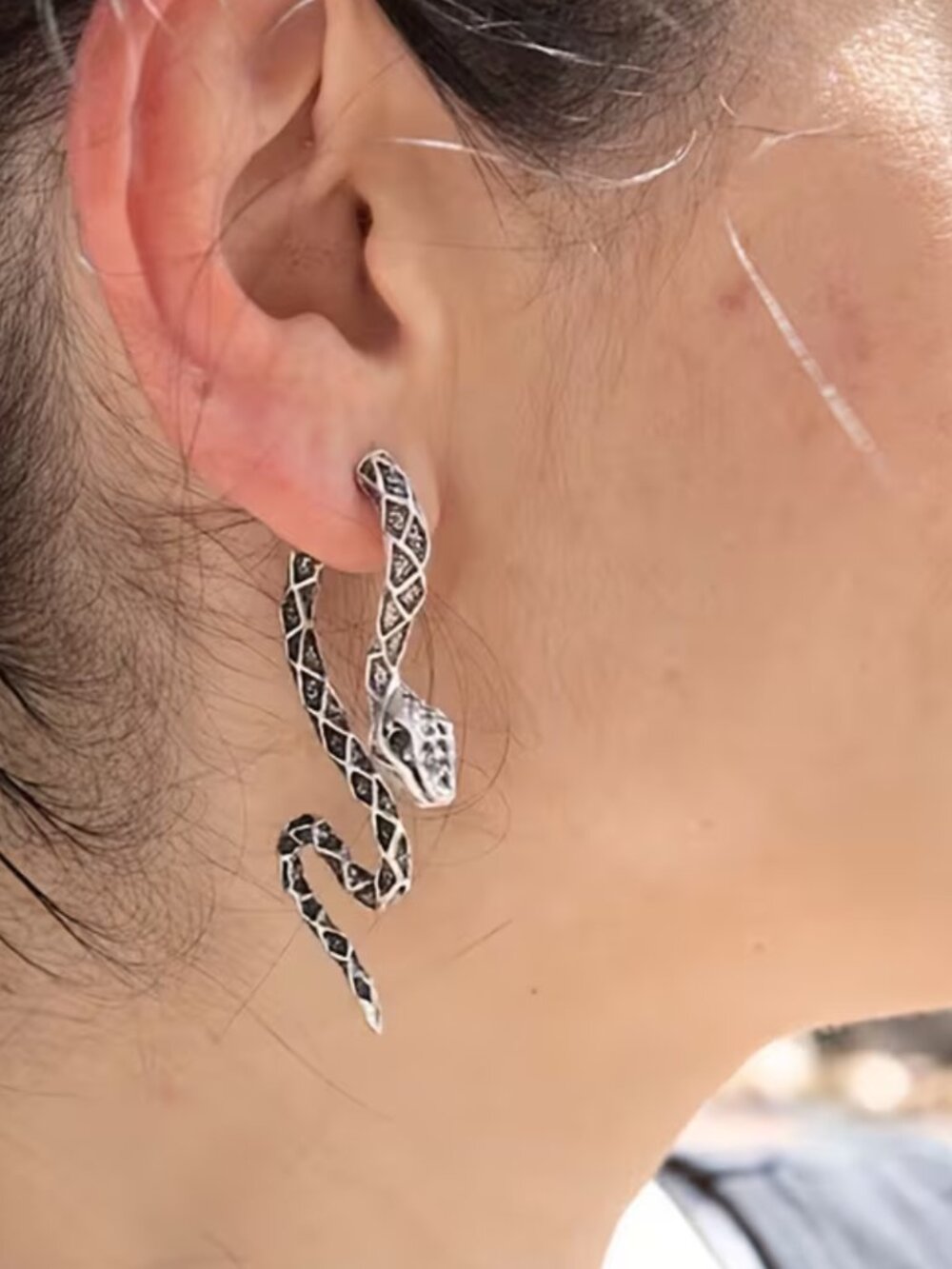 Carnival Snake Stud Earring Festival Alternative Bohemian Fashion Jewelry